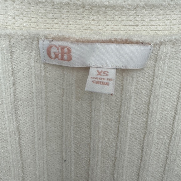 Smart cropped top, color block, soft material. Size- Extra Small, cardigan. - Picture 4 of 5